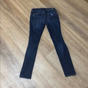 American Eagle Outfitters Dark Blue Distressed Skinny Jeans
